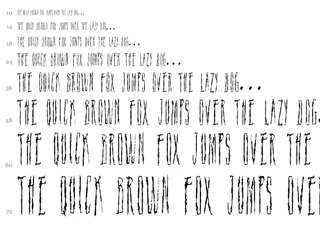 Scar Bleed font waterfall